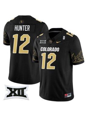 12 Travis Hunter Black Vapor Stitched Jersey